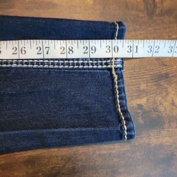 Silver Jeans Womens 27 Suki Skinny Open Button Flap Pockets Low Rise Dark Wash - Picture 11 of 13